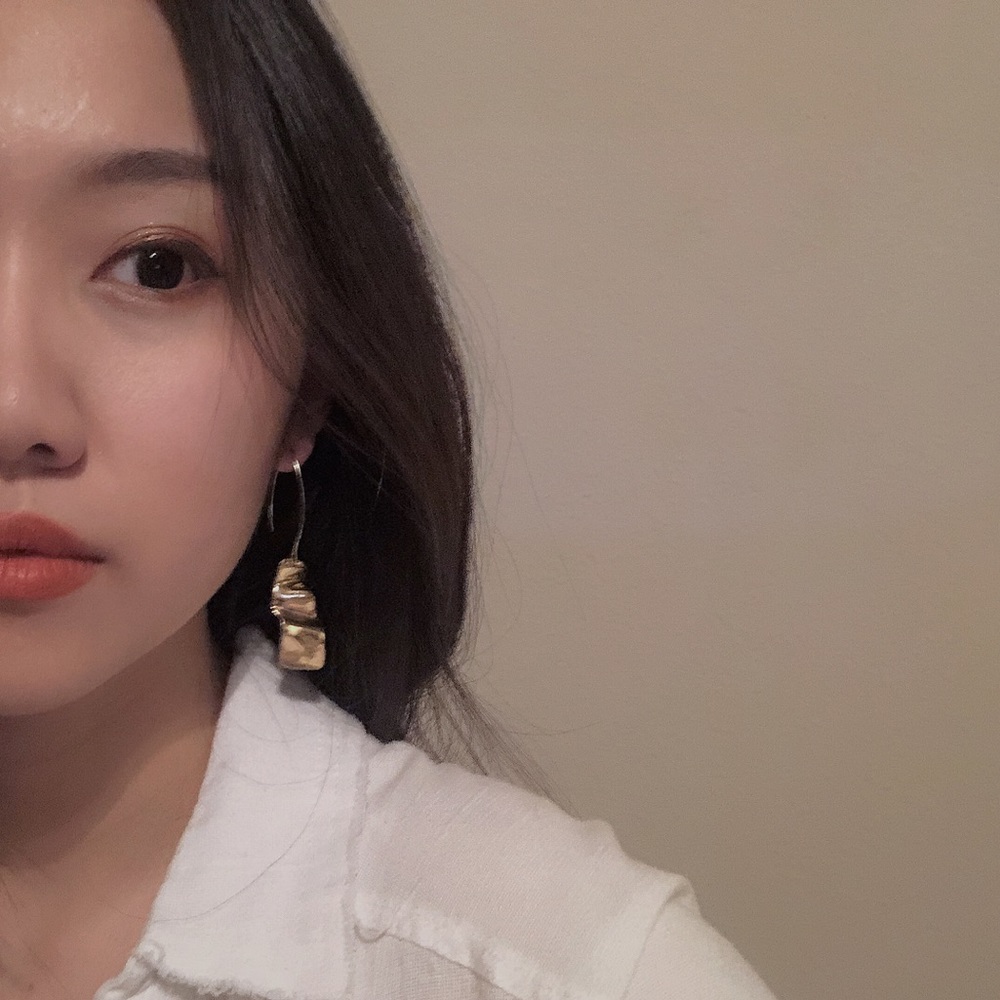 Handmade Vintage Gold Plate Drop Earrings